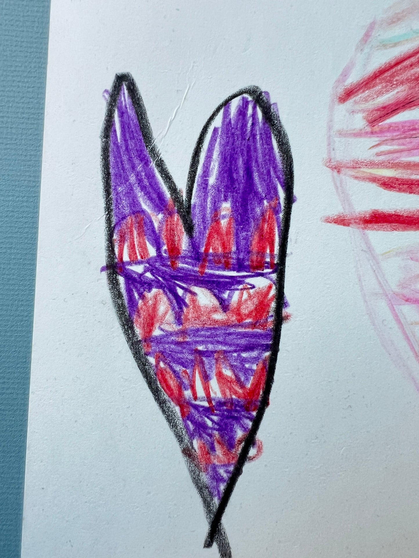 Striped Heart Sticker