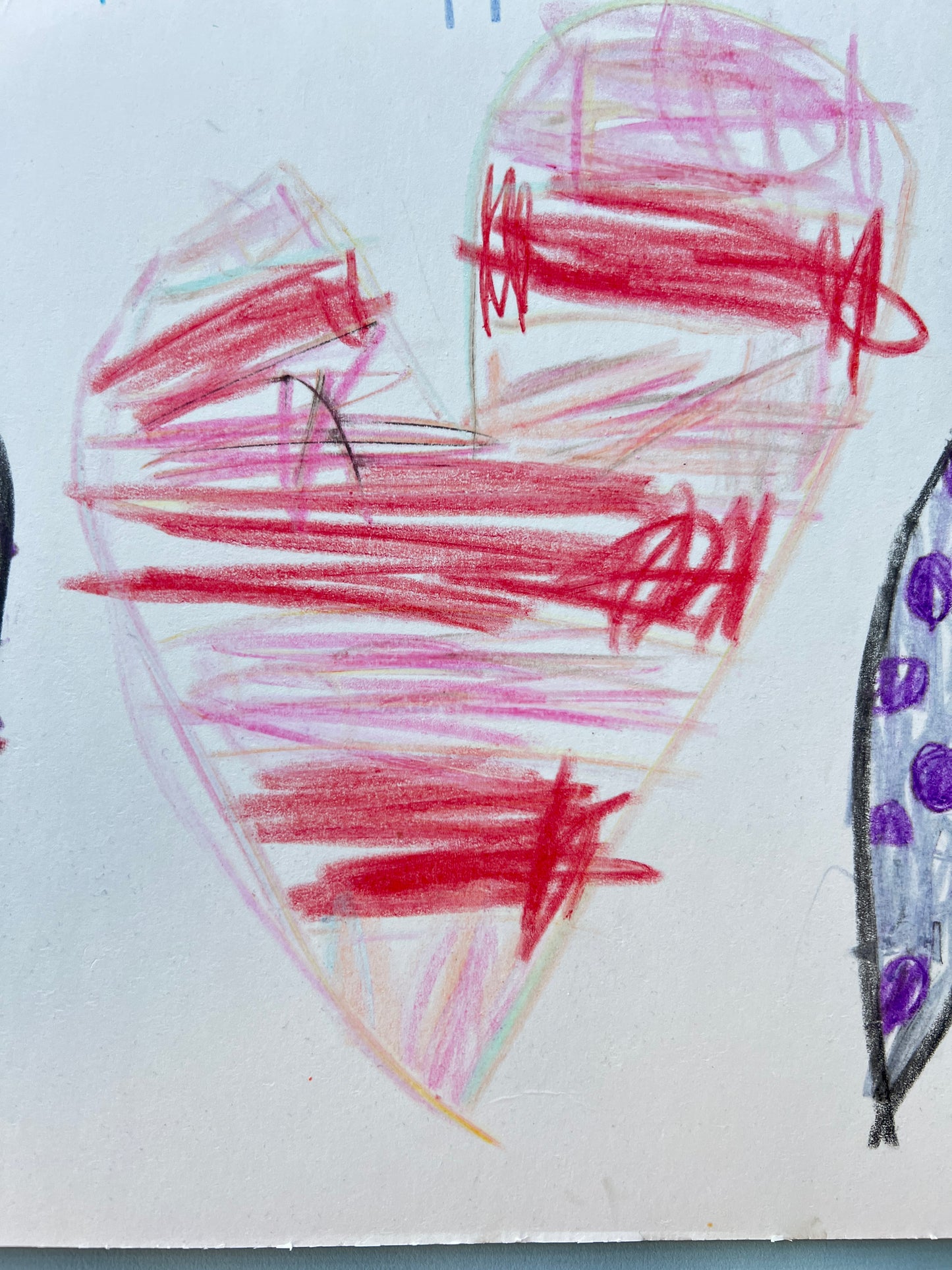 Red Striped Heart Sticker