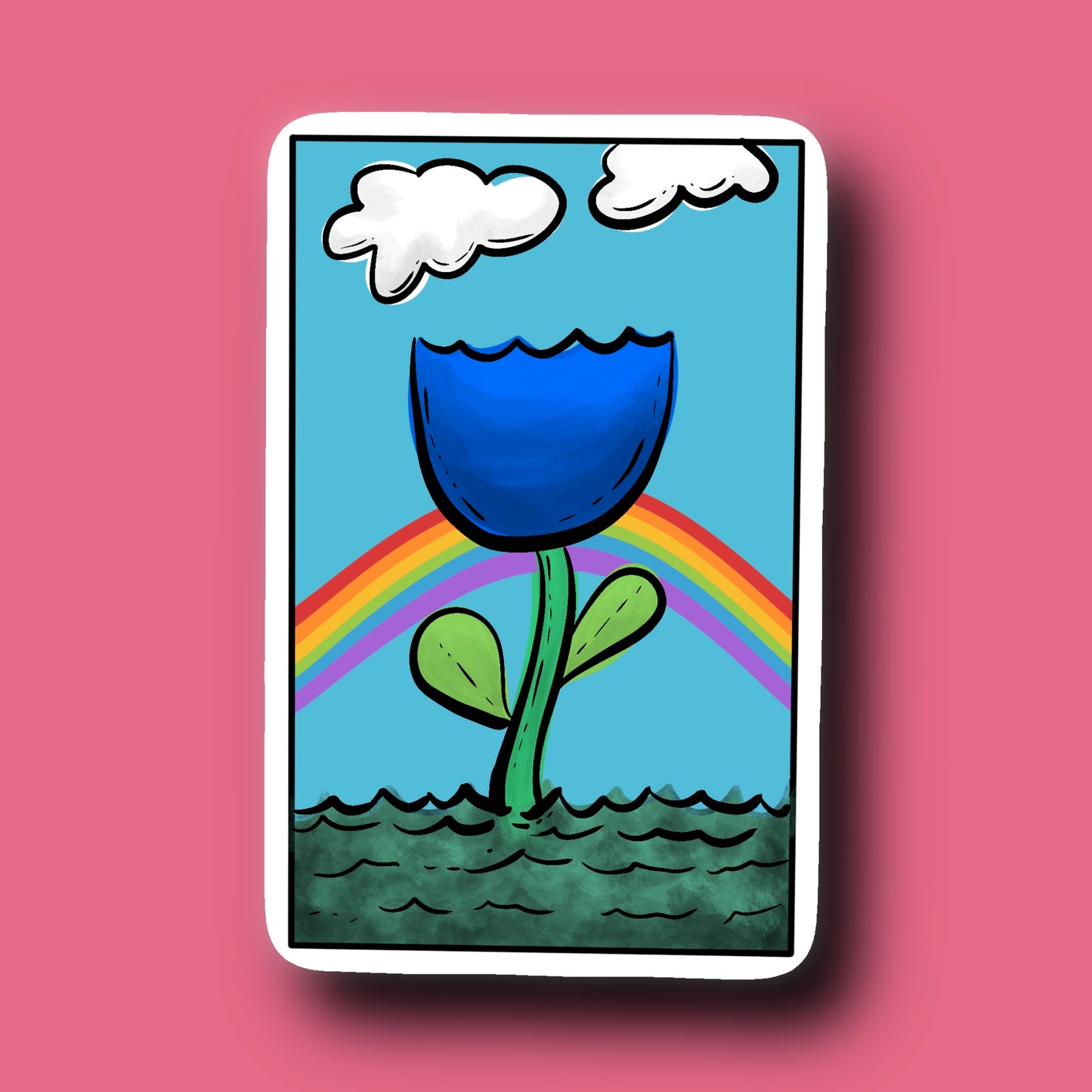 Blue Flower sticker