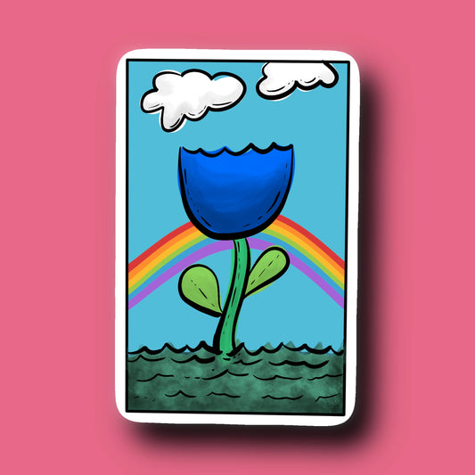 Blue Flower sticker